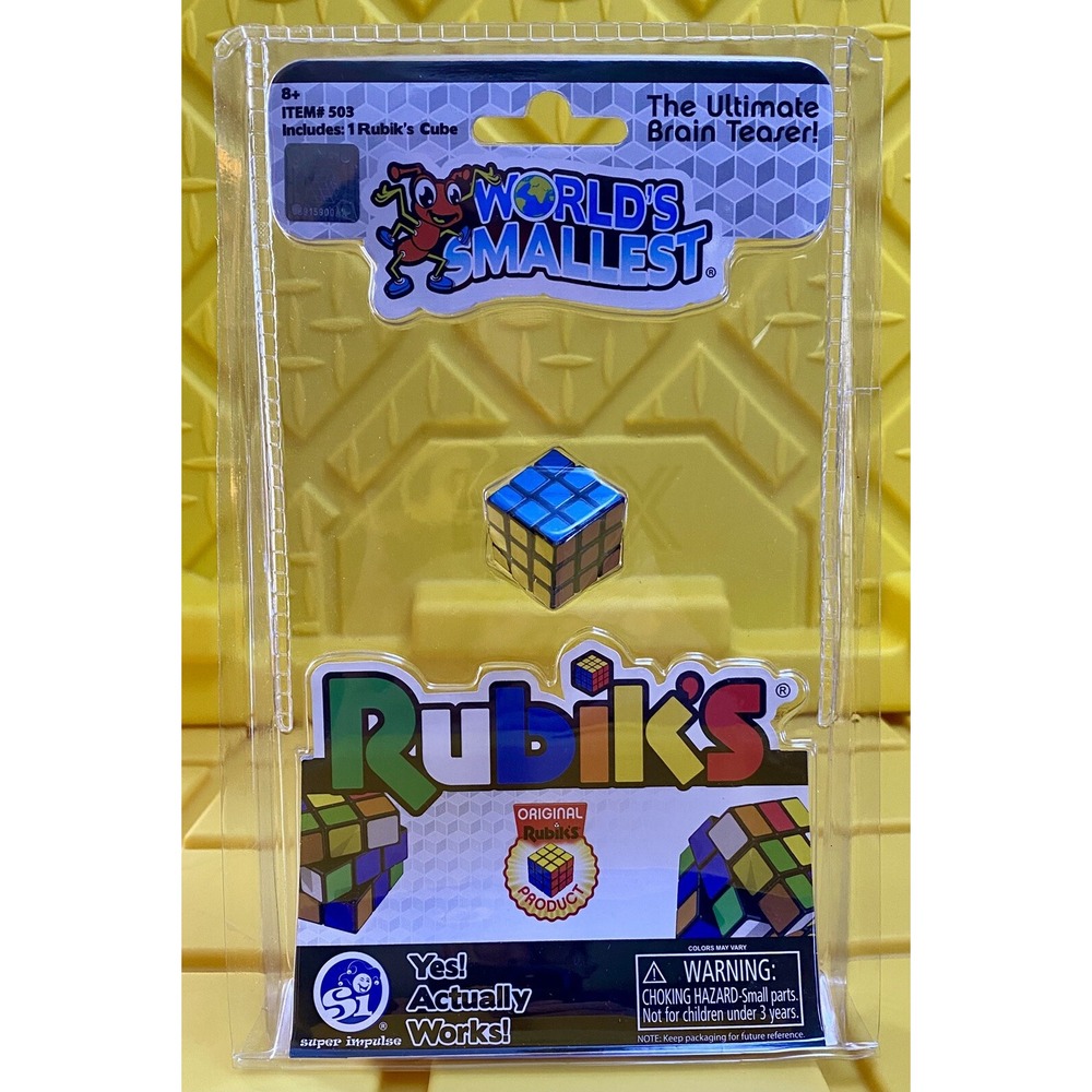 World's Smallest RUBIK'S CUBE MINI Edition Pocket Size Puzzle BRAIN TEASER - NEW
